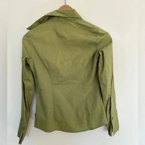 Twik green button down shirt  size XS - Picture 3 of 6